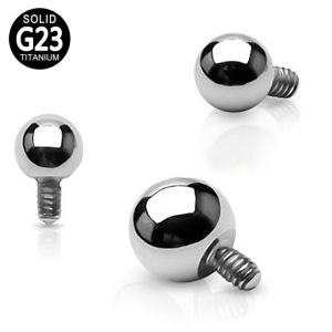 Titanium Internally Threaded Ball Ends (M0.9 | 16G) – 2.5mm & 3mm