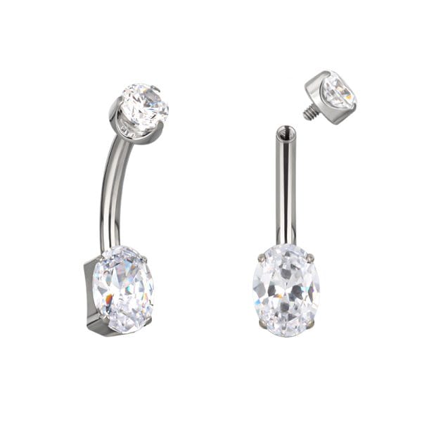 Eclipse Oval Navel Bar